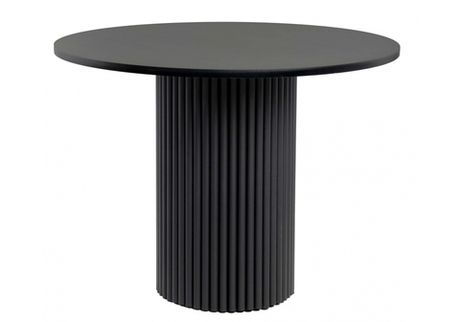 Стол деревянный Woodville Барел 90 черный, черный, ножки черные