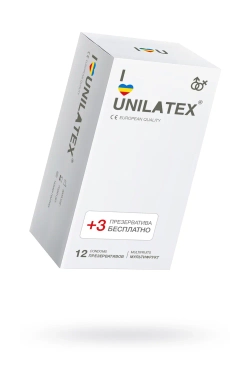 Разноцветные ароматизированные презервативы Unilatex Multifruit - 12 шт. + 3 шт. в подарок
