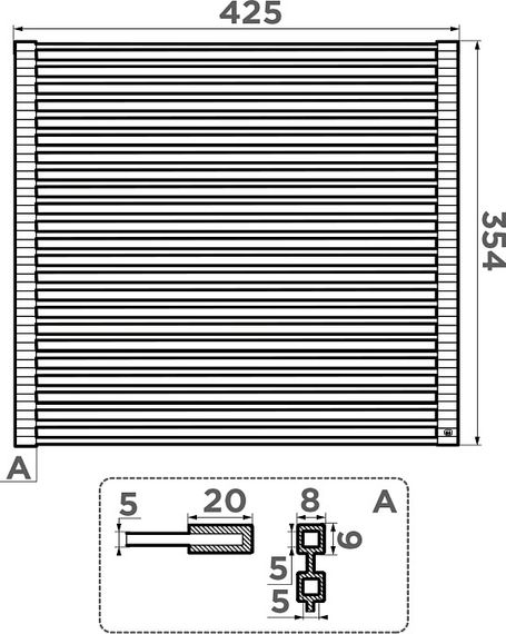 Ролл-мат для мойки нерж/черный силикон ROLL-02-IN(арт.4997004)
