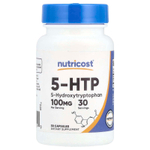 Nutricost, 5-HTP, 100 мг, 30 капсул
