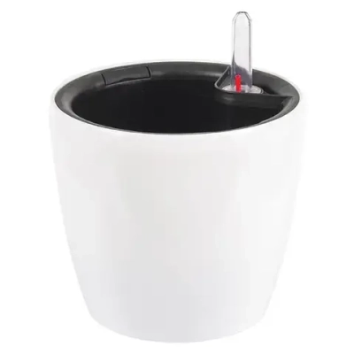 Кашпо АНФА D150мм с вставкой и с автополивом Белый (комплект 12 шт)