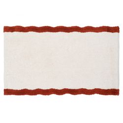Коврик для ванной с кантом терракотового цвета из коллекции Trendy Ruffles, 50x80 см