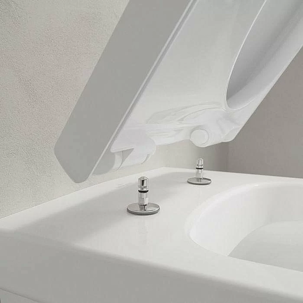 Унитаз подвесной Villeroy&Boch Architectura 4694HR01 альпийский белый, безободковый, с крышкой микролифт