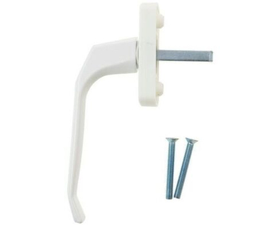 Ручка оконная с замком (блокирующая) белая, металл, винты в компл. АСРемОкно 3658 РФ