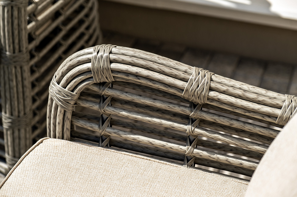 "Ницца" лаунж-зона из искусственного ротанга, цвет серый