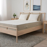 Матрас с пружинами - IKEA VATNESTROM/VATNESTRÖM/ВАТНЕСТРЁМ ИКЕА, 160х200 см, белый/бежевый