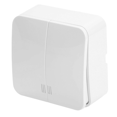 Выключатель открытой установки 2-клавишный с индикатором, STEKKER, 250В, 10А, IP20, серия София, белый, MSW10-21-01 49290