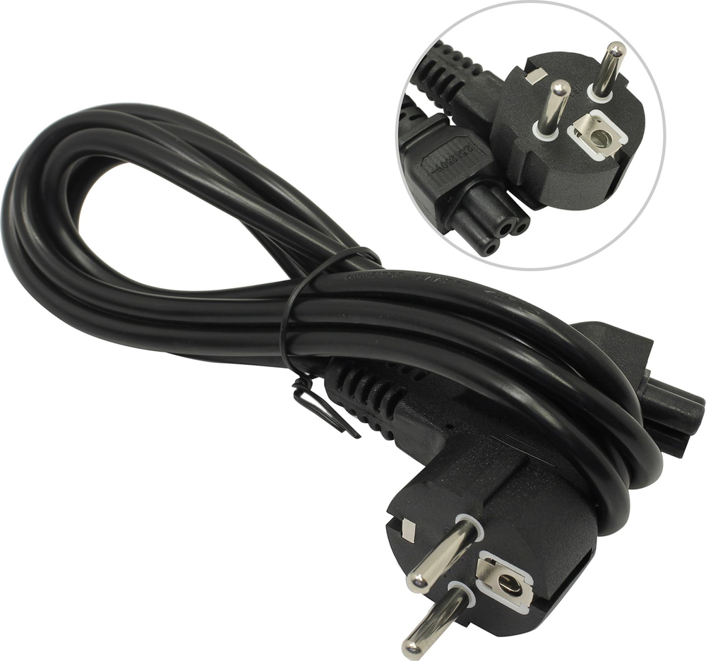 ExeGate PC5-1.8S &lt;ES281006RUS&gt; Кабель IEC-320-C5 - розетка 220V 1.8м Европейский стандарт, Г-образный