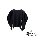 VIVIENNE WESTWOOD RED LABEL ЛОНГСЛИВ ЧЕРНЫЙ С ВЫШИВКОЙ С ОБЪЕМНЫМИ РУКОВАМИ