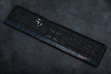 Пластиковая рамка номера с защелкой "HKS Power" (Черная)