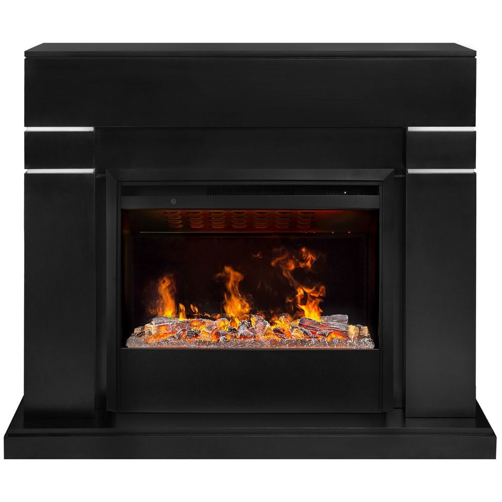Электрокамин RealFlame Lindelse 26 BL черныйM черный с очагом 3D Helios 26 SBG
