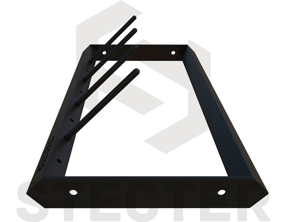 Стеллажная полка для дисков штанги с разделительными колышками (L1100 мм)