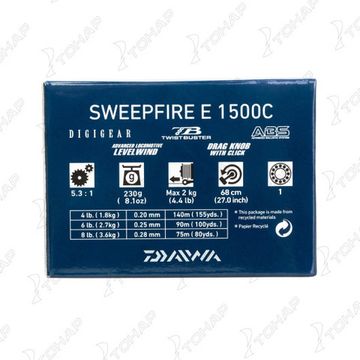 Катушка безынерционная Sweepfire E 1500С (10118-150R) DAIWA