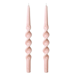 Набор из двух свечей цвета пыльной розы из коллекции essential, 35 см