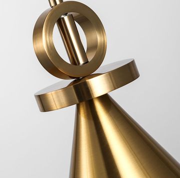 Уникальный латунный светильник на блочном проводном подвесе с грузиком-противовесом BLOCK