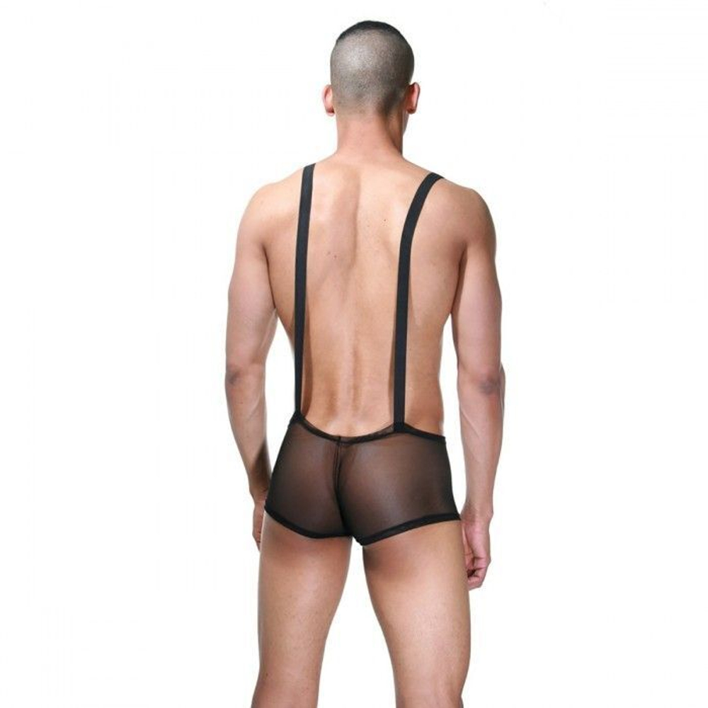 Оригинальное мужское боди с кармашком (Размер: S-M) (Цвет: черный)