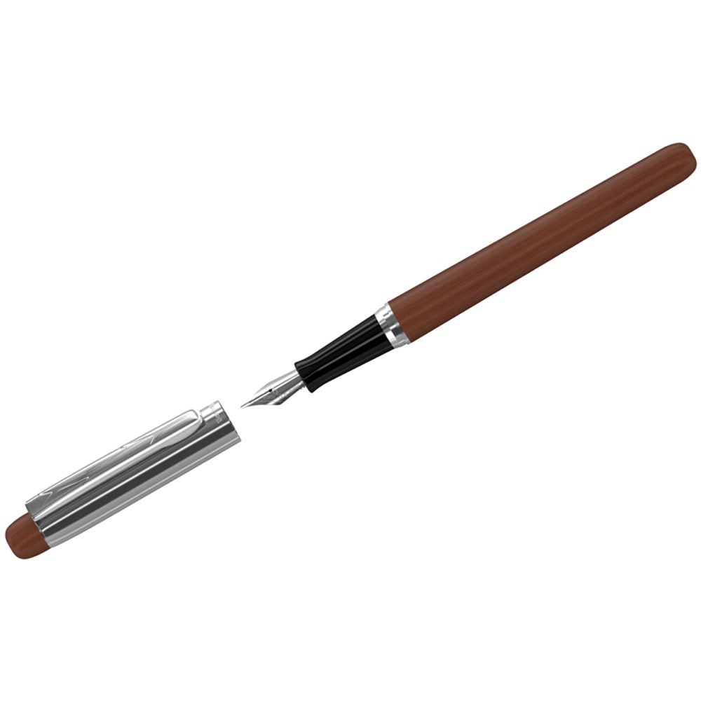 УЦЕНКА Ручка перьевая Berlingo Nature, черная, 0.8 мм, красное дерево