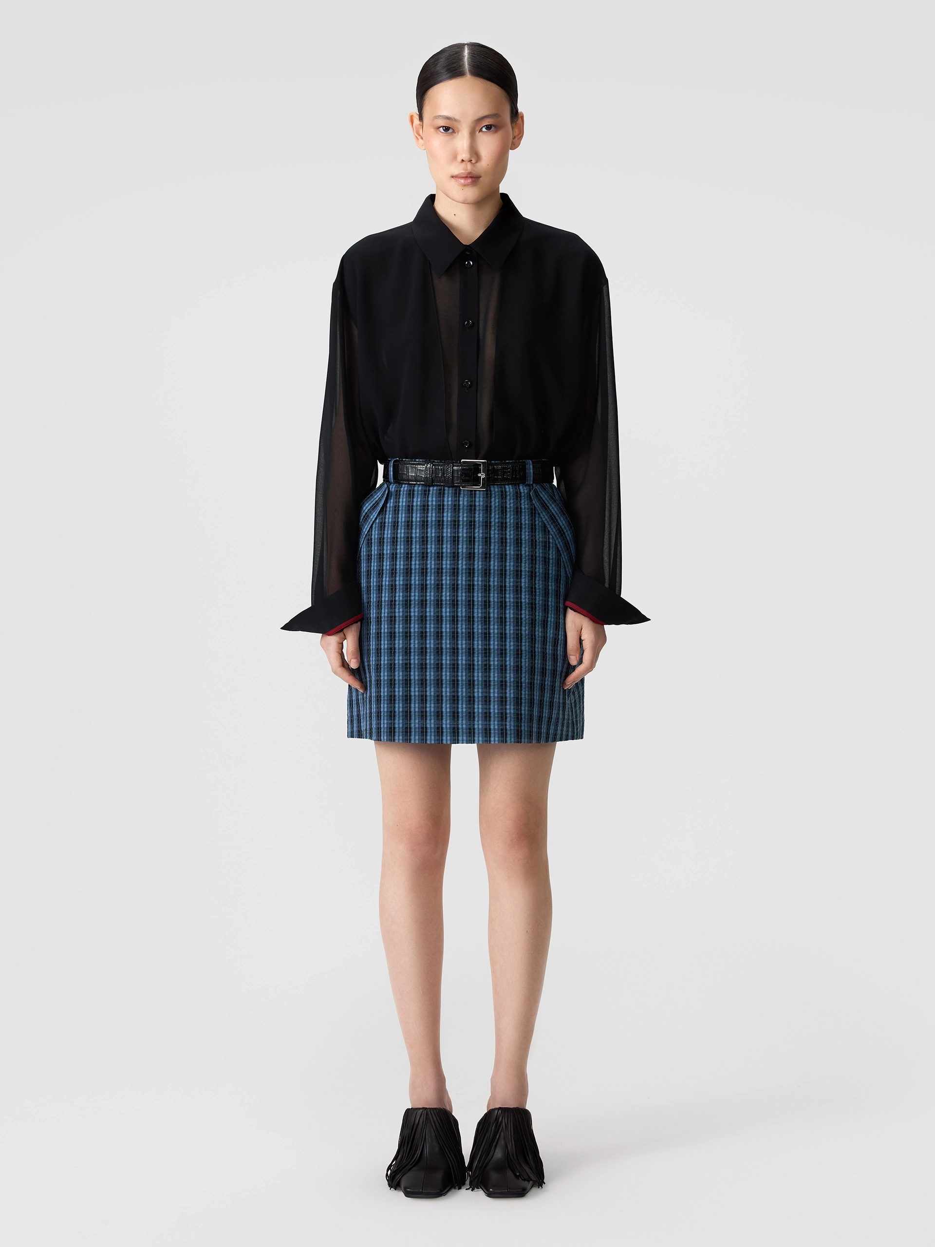 Мини-юбка прямого кроя OLA OLA