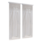 Вешалка настенная, 47х125, Неаполь, для одежды, в прихожую, из массива дерева, белый, 2 шт., Dipriz