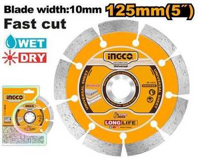 Диск алмазный сегментный 125х10х2х22мм SUPER INGCO DMD011252