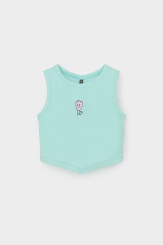 майка-топ  для девочки  КР 302694/зеленый ручей к541