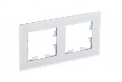 ATLASDESIGN NATURE 2-постовая РАМКА, МАТОВОЕ ОРГАНИЧЕСКОЕ СТЕКЛО БЕЛЫЙ