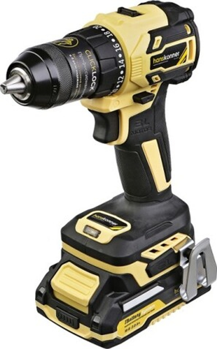 Дрель-шуруповерт аккумуляторная HANSKONNER HCD2065BLC