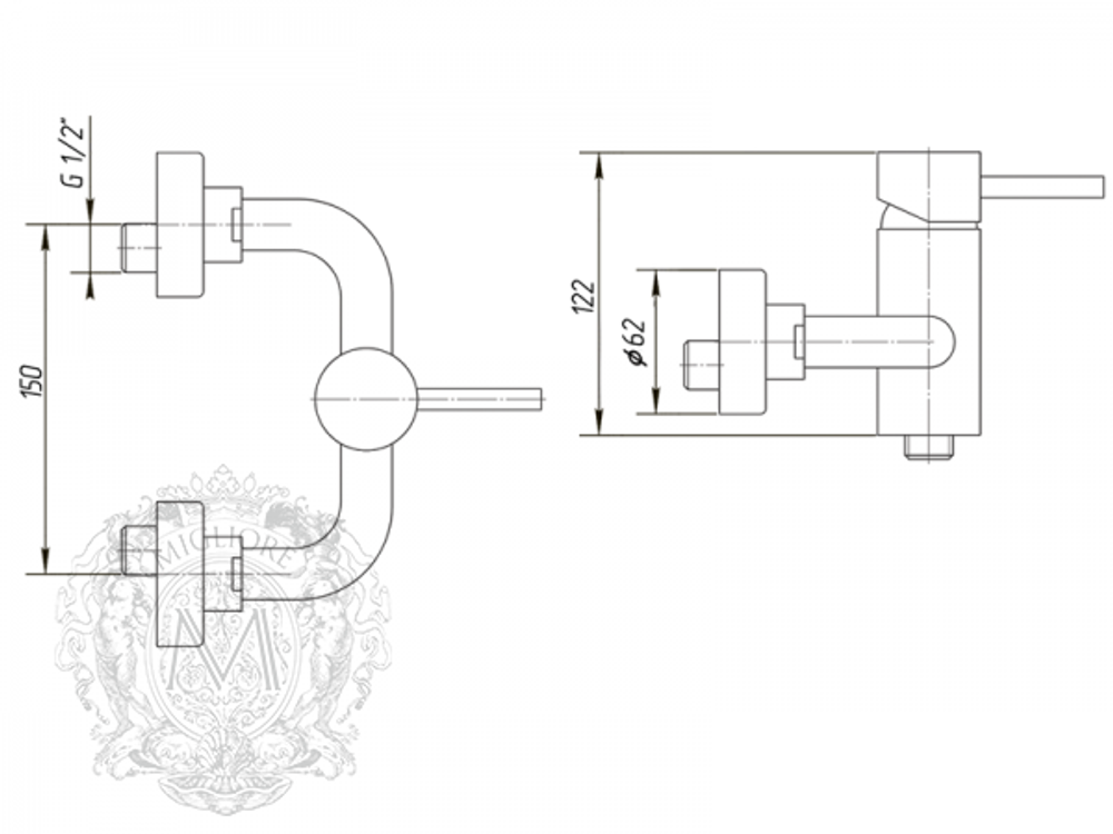 Смеситель для душа Migliore Fortis ML.FRT-5338 схема