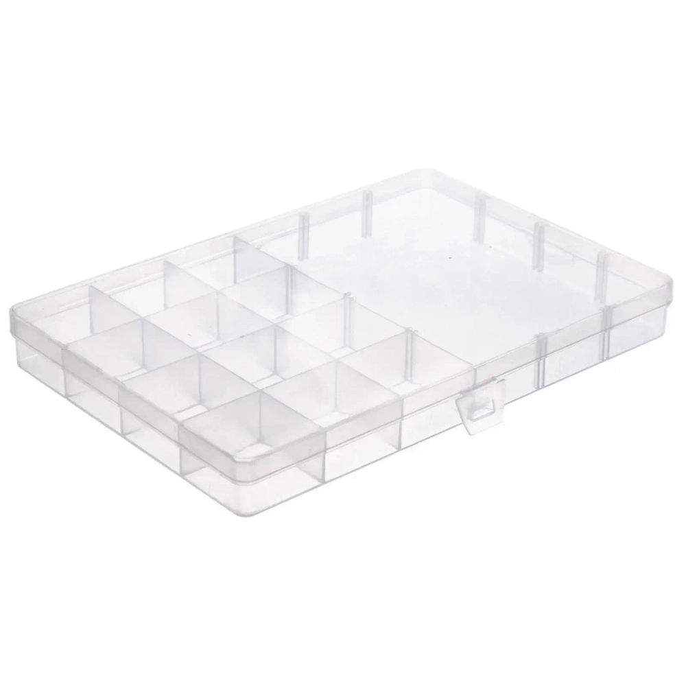 Органайзер для хранения мелочей, 12 ячеек «ИДЕЯДОМА», прозрачный, 19,5*13*2см (наклейка Селфи)