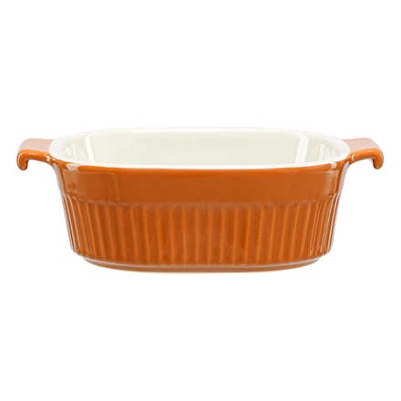Блюдо для запекания Soft Ripples, 20х16,5 см, карамельное