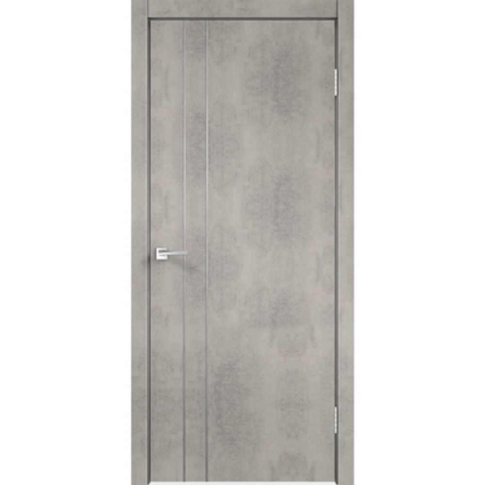 Межкомнатные двери VellDoris TECHNO М2 глухое с замком Муар светло-серый