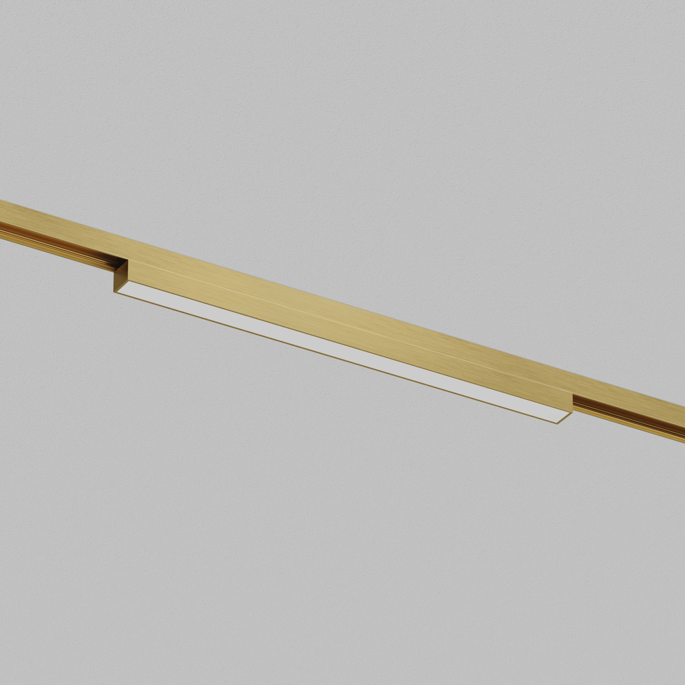 DK5751-SB Светильник для трека SHINE LINEAR со светодиодом, L301*W19*H27, 48V DC, 12W, RA?90, 3000K, IP20, сатинированная латунь, алюминий