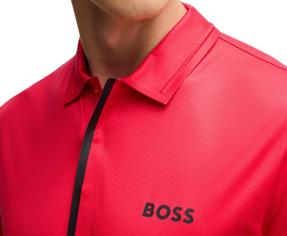 Мужское теннисное поло BOSS Paddytech Pro - красный