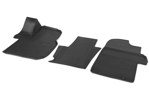 Коврики в салон автомобиля передние Rival для Volkswagen Crafter II поколение 2016-н.в., полиуретан, с крепежом, 3 части, 15811001