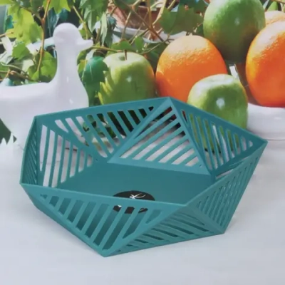 Фруктовница пластиковая «Астория» 25*7,5см, морская волна