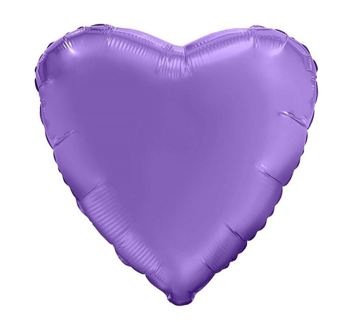 Шар сердце Пурпурный сатин