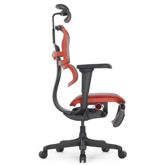 Кресло FALTO Ergohuman Ultra X9 GAMING с подножкой ( чёрный/ КРАСНЫЙ каркас /сетка Equator Red )