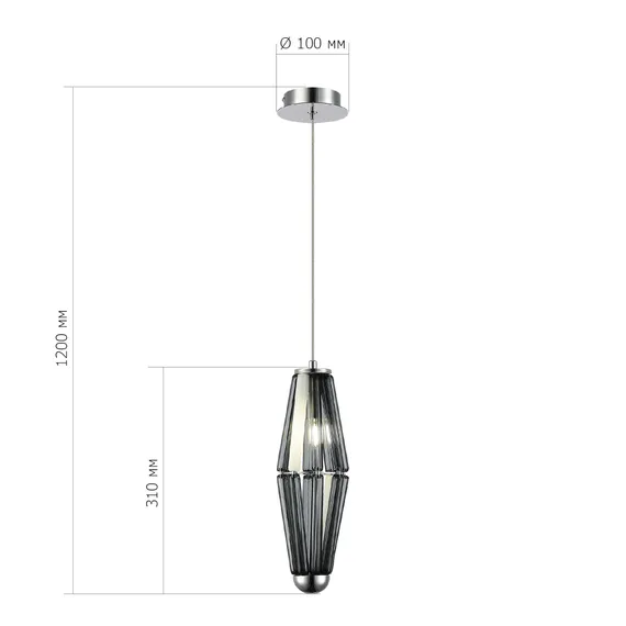 SL1242.103.01 Светильник подвесной ST-Luce Хром/Дымчатый G9 1*5W 4000K CIARA