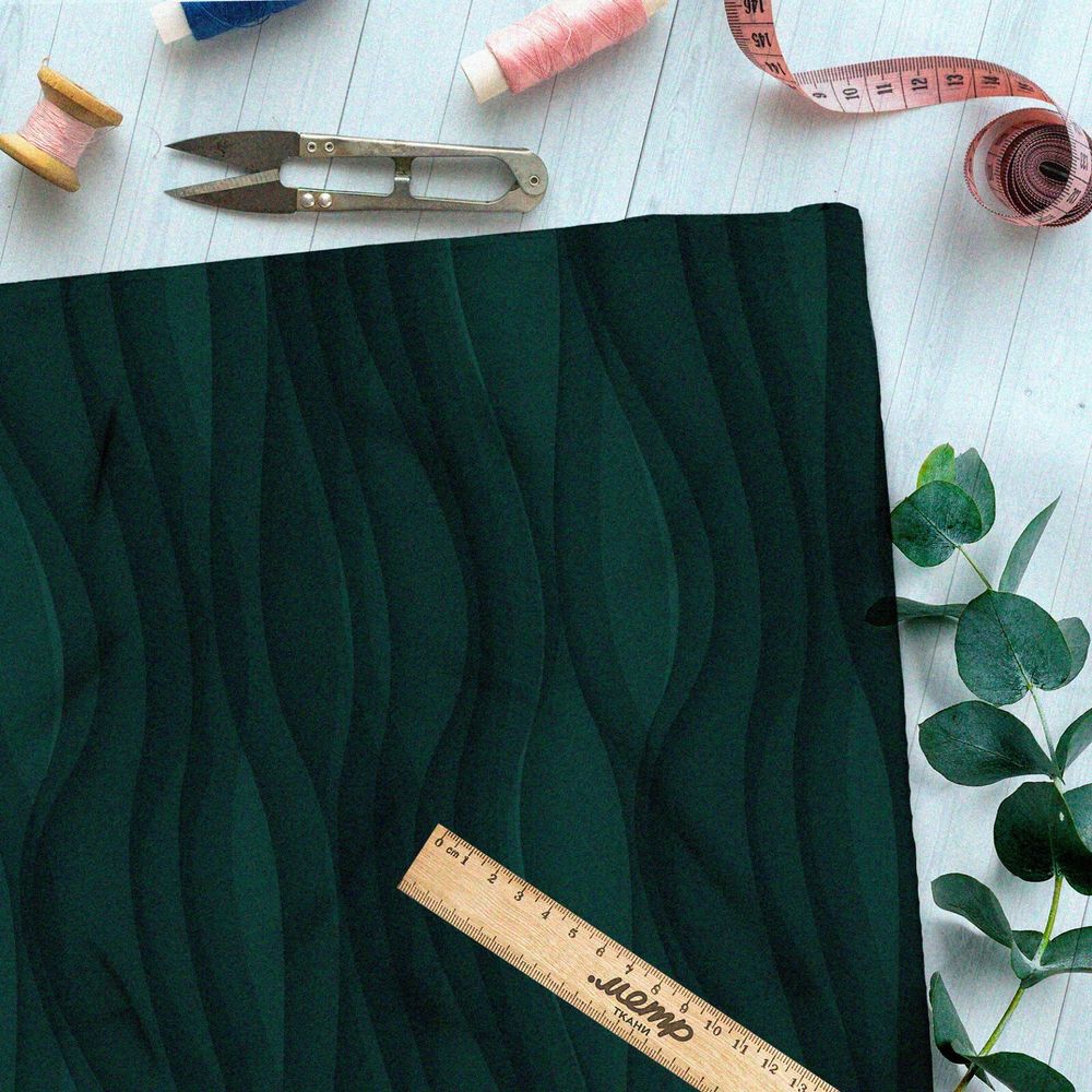 Ткань оксфорд 600 зелёные слои в темноте