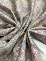 Хлопок Liberty молочный с пастельным цветочным принтом