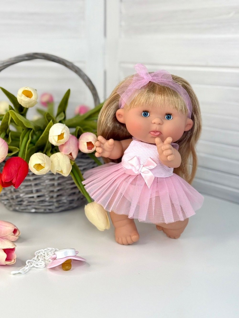 Пупс Nines 26см PEPOTE с закрывающими глазками (N804B4)