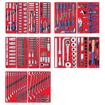 МАСТАК (5-00299) Набор инструментов "ПРОФИ" для тележки, 14 ложементов, 299 предметов