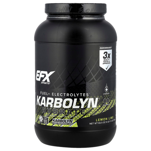 EFX Sports, Karbolyn® Hydrate, лимон и лайм, 1856 г (4 фунта 1,5 унции)