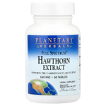 Planetary Herbals, Экстракт боярышника полного спектра, 550 мг, 60 таблеток