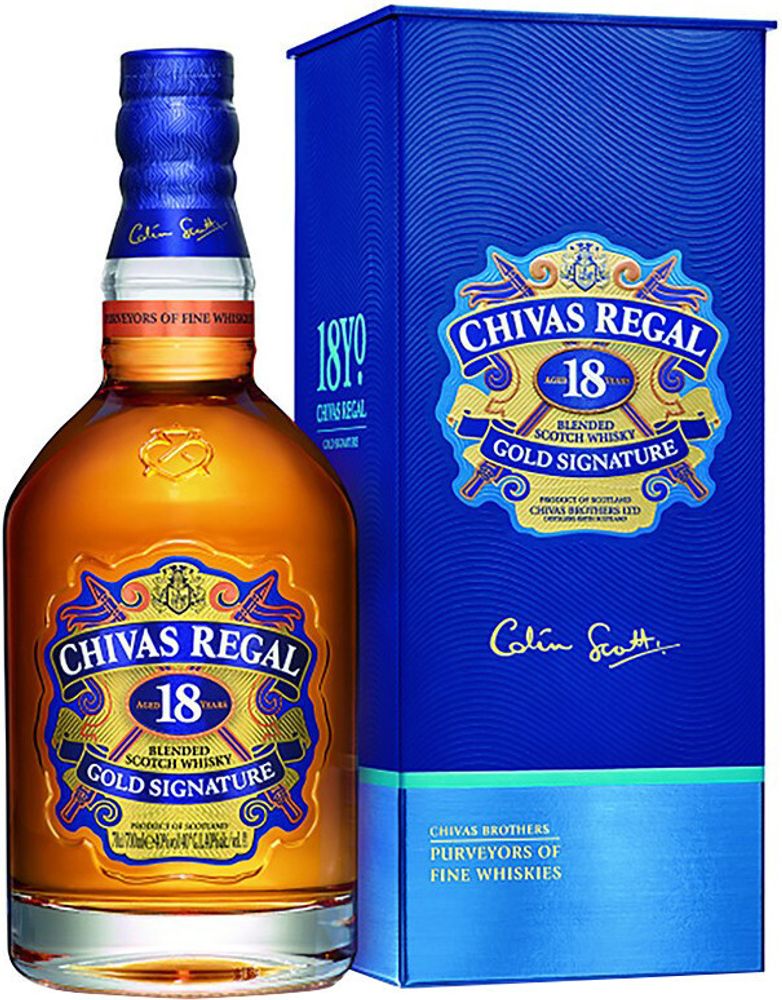 Виски Chivas Regal 18 years old with box, 0.7 л