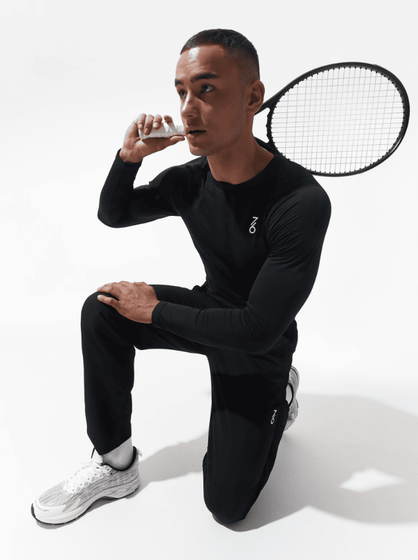 Футболка с длинным рукавом мужская 7/6 Tony Long Sleeve - Black, арт. LS76-010