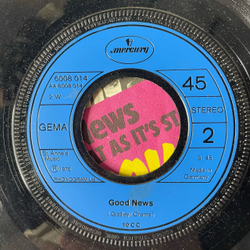 Винтажная виниловая пластинка 7 дюймов (маленькая пластинка) 10 cc Тэн Си Си I'm Not In Love (Germany 1975)