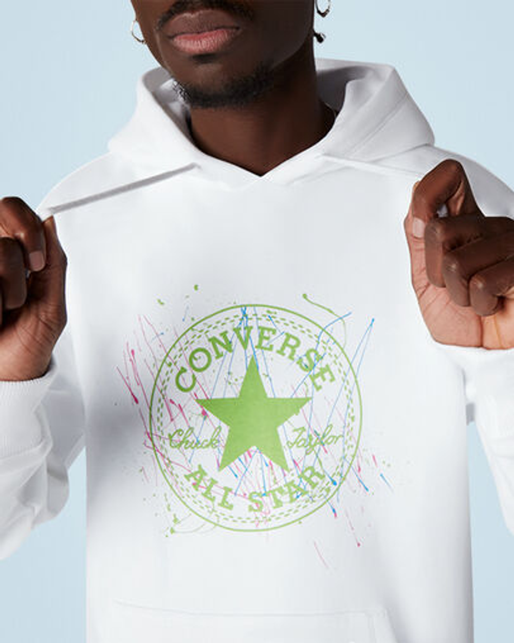 10021520102 ДЖЕМПЕР CHUCK PATCH SPLATTER PAINT PULLOVER HOODIE