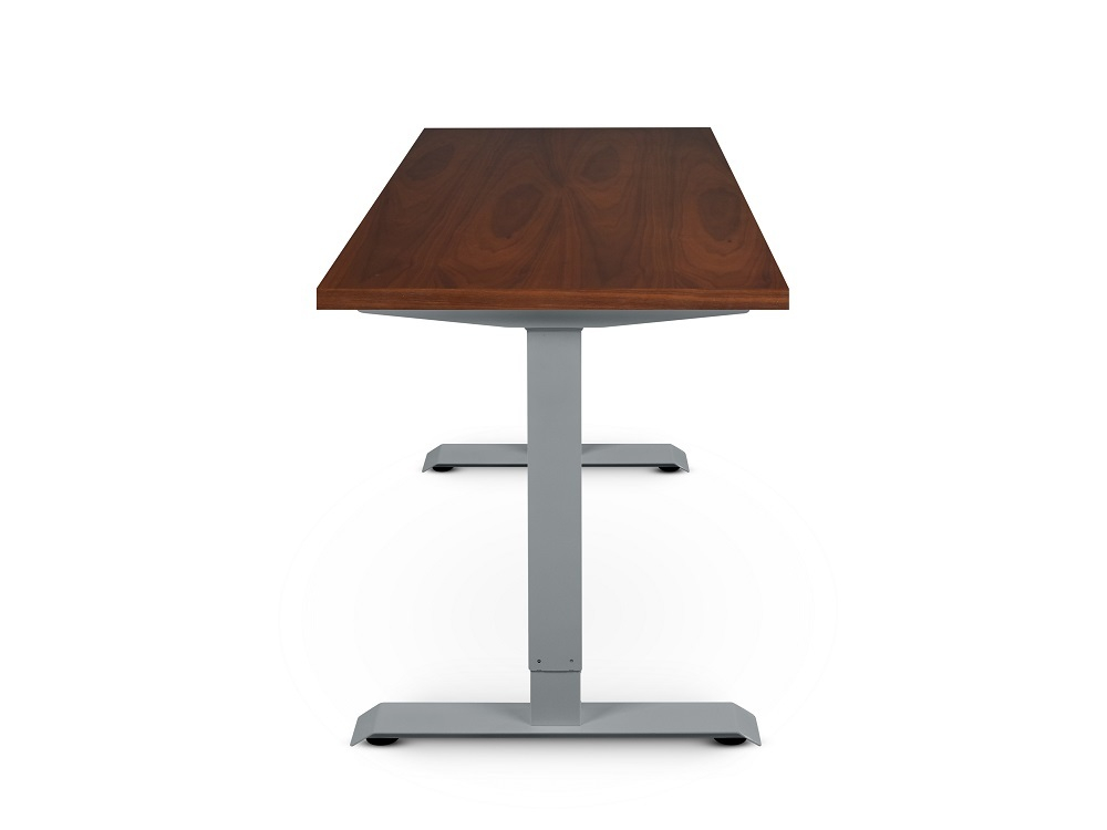 Регулируемый компьютерный стол Bazalt с регулировкой по высоте — столешница МДФ Американский орех