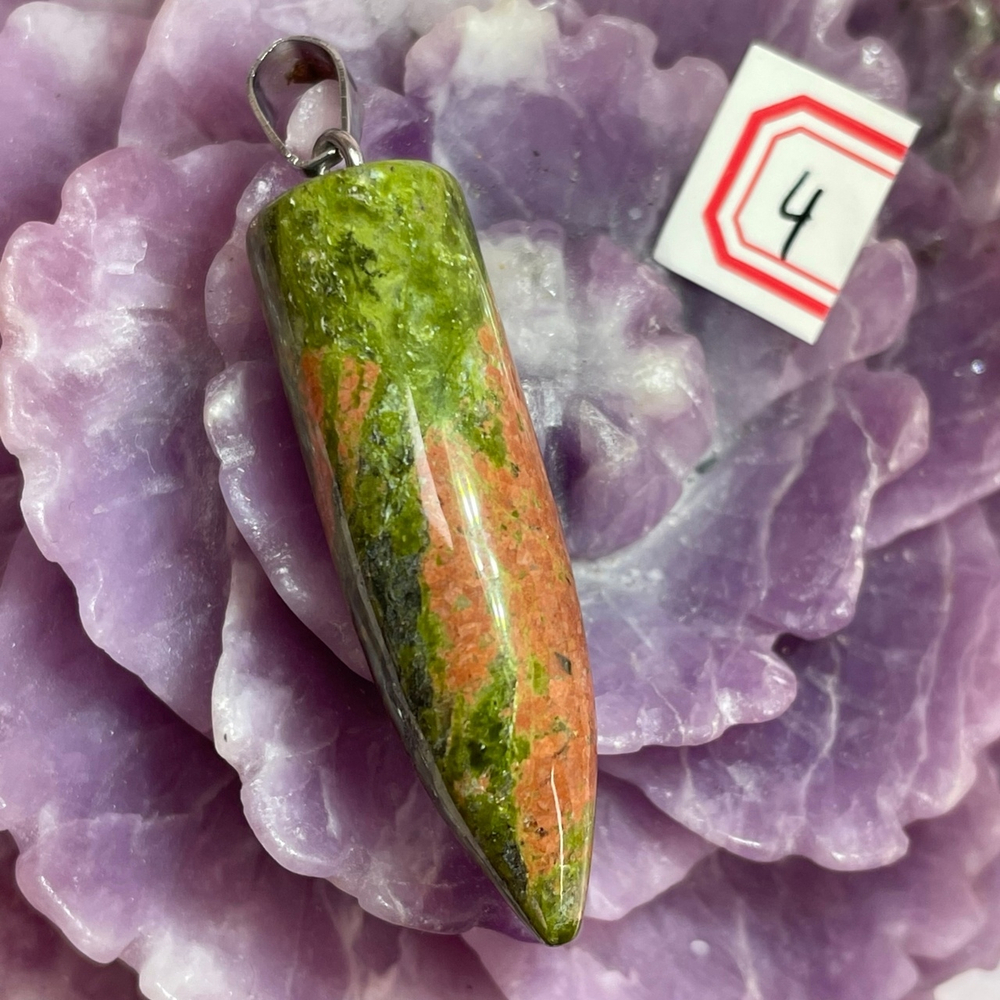 31746 Унакит Кулон Пуля 13*40мм